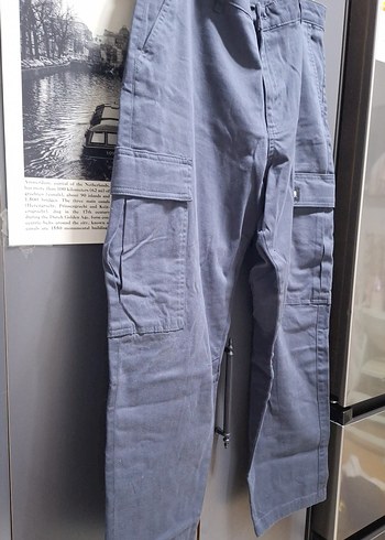 Gri Kemerli Rahat Kesim Kadın Kot Pantolon - Görsel 4