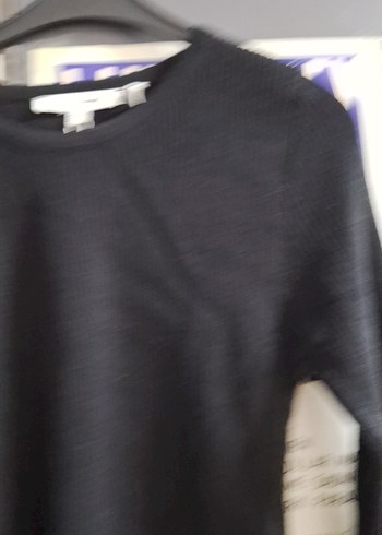 Siyah Kadın Triko Bisiklet Yaka Kazak - Görsel 2