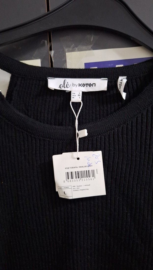 Siyah Kadın Triko Bisiklet Yaka Kazak - Görsel 4