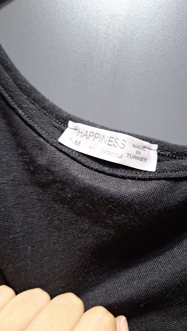 siyah  Uzun Kollu Asimetrik Kesim Bluz - Görsel 3