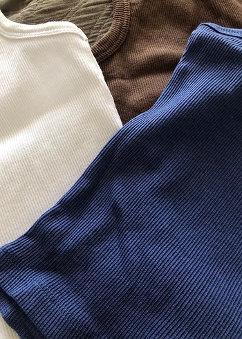 Fitilli halter yaka Crop bluz - Görsel 2