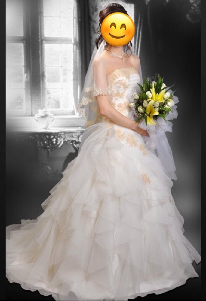 Aysira gold işlemeli Prenses Gelinlik - Görsel 2