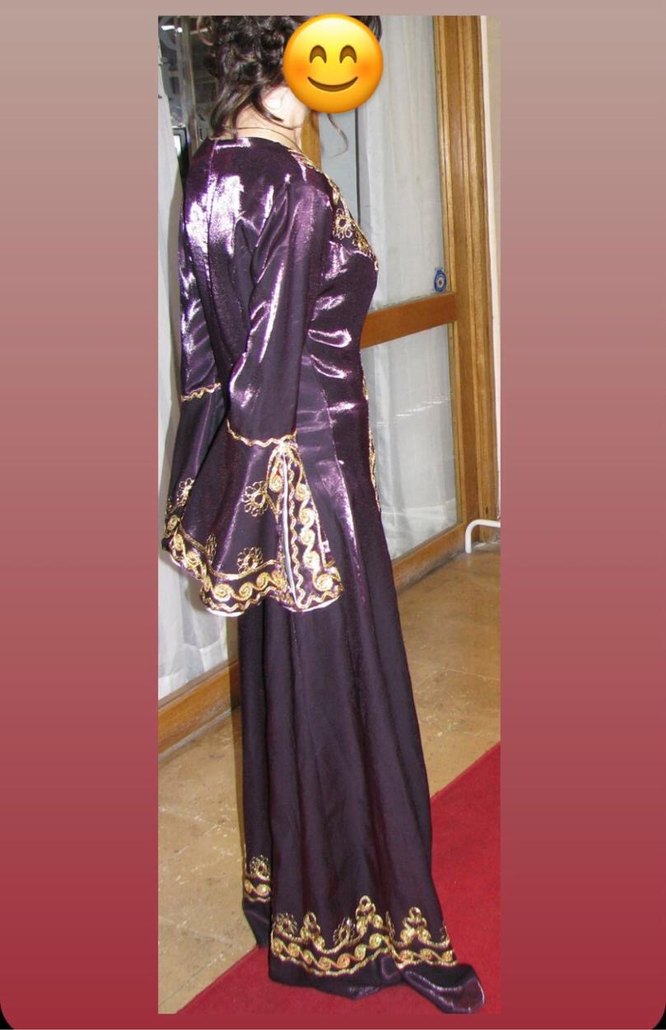 Mor Bindallı gold işlemeli kına elbisesi - Görsel 2