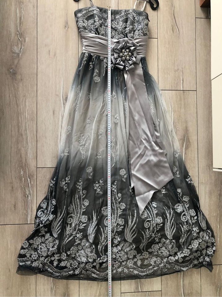 Gri Abiye Elbise - Görsel 3