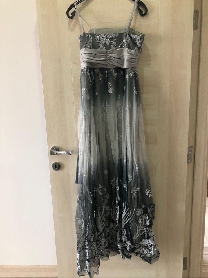 Gri Abiye Elbise - Görsel 4