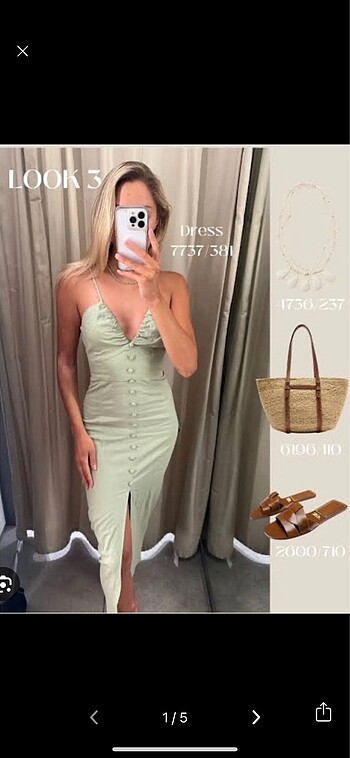 ZARA KETEN ELBİSE