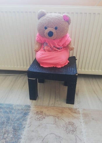  Beden Pembe Elbise Giyen Peluş Ayıcık