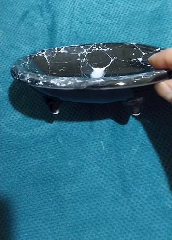 Siyah Mermer Desenli sabunluk - Görsel 2