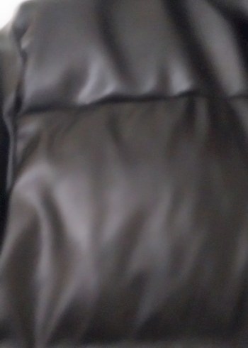 Kürk Detaylı Siyah Deri Kadın Kışlık Mont - Görsel 4