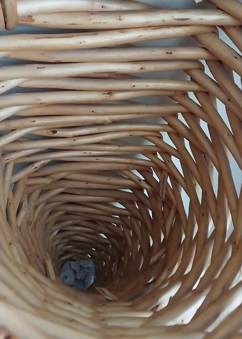 Duvara Asılan Bej Hasır Sepet - Görsel 2