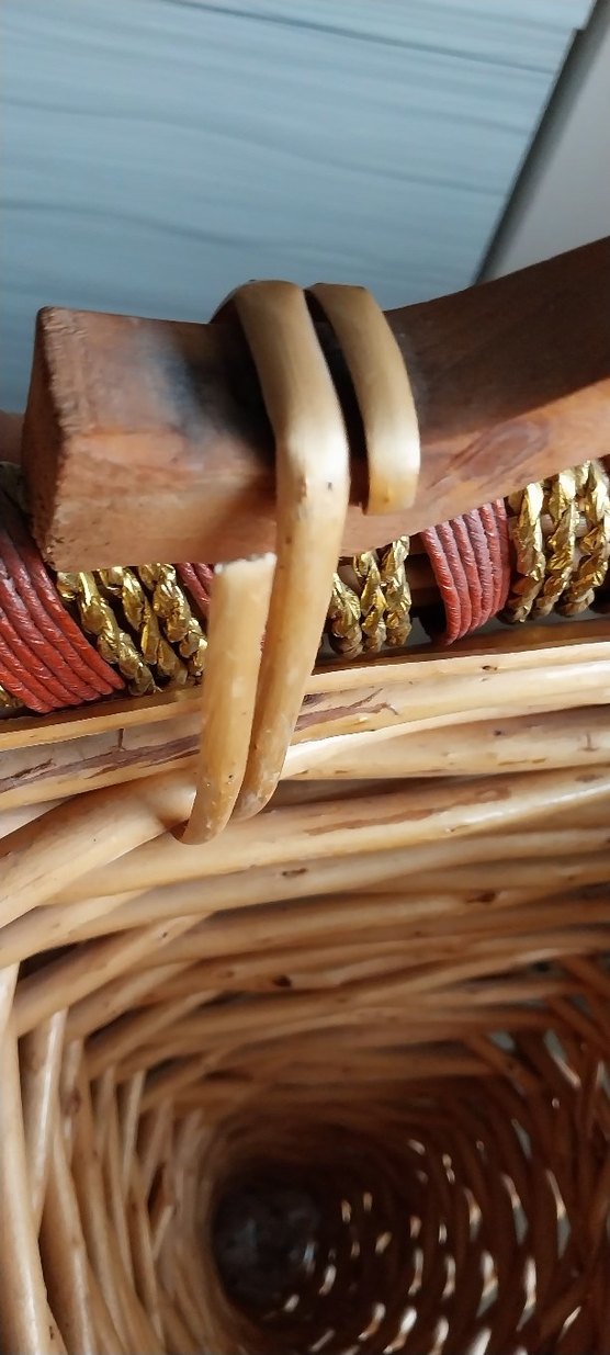 Duvara Asılan Bej Hasır Sepet - Görsel 4