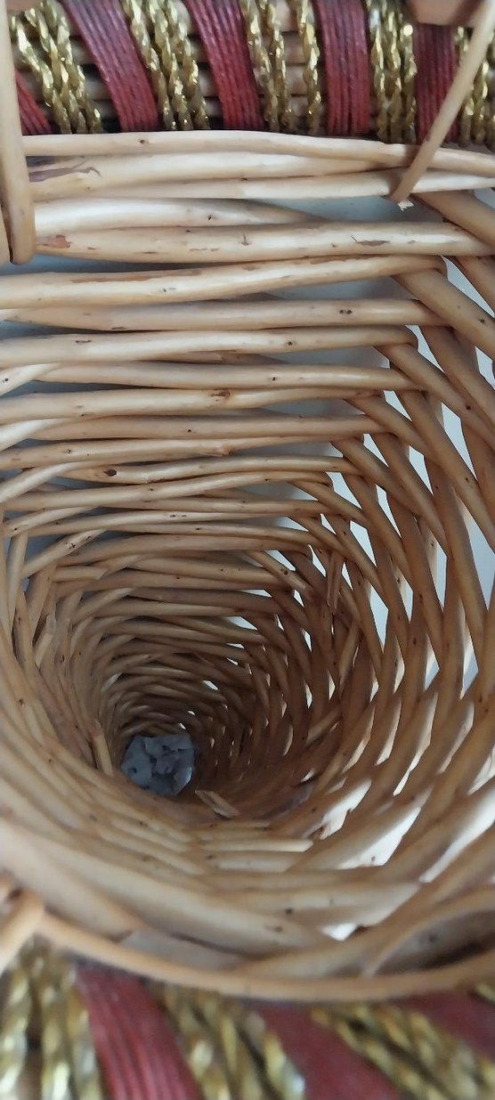 Duvara Asılan Bej Hasır Sepet - Görsel 2