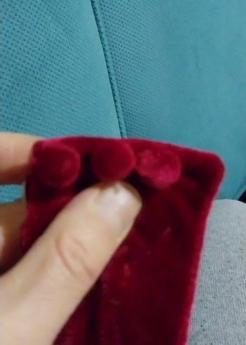 Bordo Boncuklu Kadın boyunluk - Görsel 2