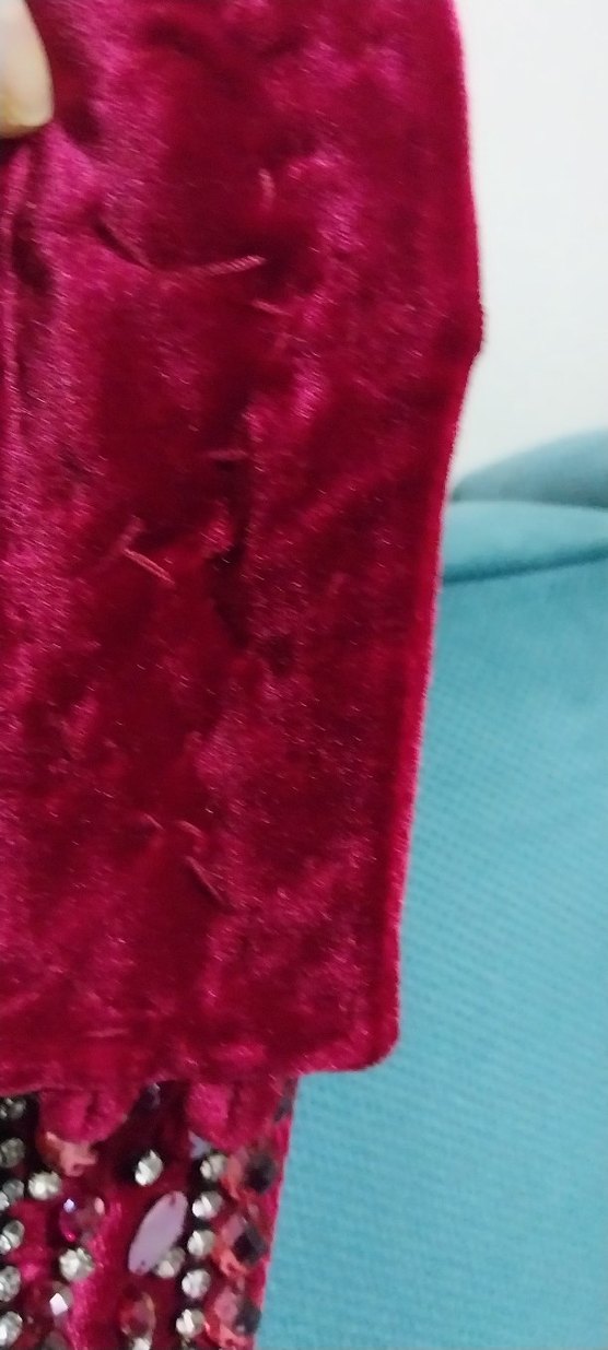 Bordo Boncuklu Kadın boyunluk - Görsel 5