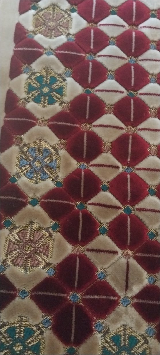 Bordo İşlemeli Klasik seccade - Görsel 2