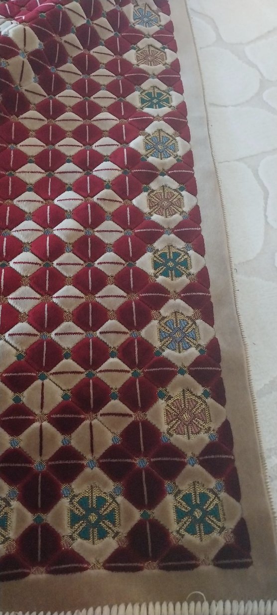 Bordo İşlemeli Klasik seccade - Görsel 3