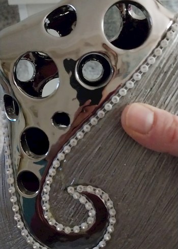 Gri Dekoratif Delikli Vazo - Görsel 2