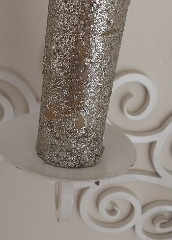 Beyaz Duvar Tipi Metal Mumluk - Görsel 5