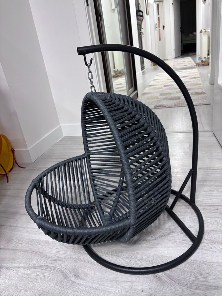 Siyah Örgü Sepet ve Beşik - Görsel 2