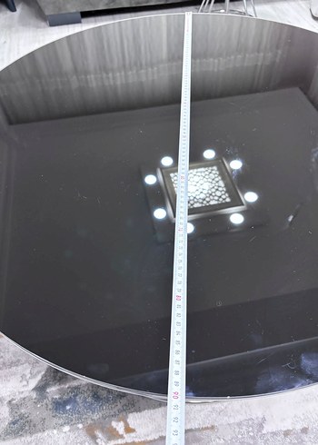 Yuvarlak Siyah Dekoratif orta sehpa - Görsel 2