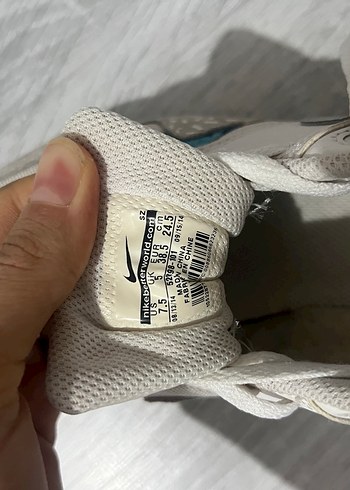 Nike Beyaz Bağcıklı Denim orijinal Spor Ayakkabı - Görsel 2