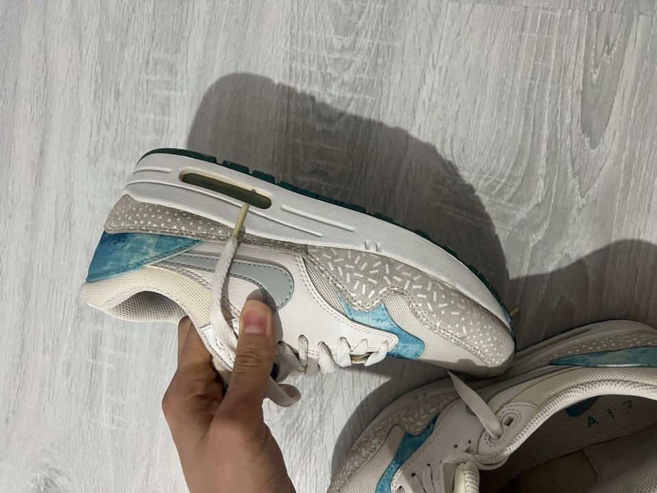 Nike Beyaz Bağcıklı Denim orijinal Spor Ayakkabı - Görsel 4