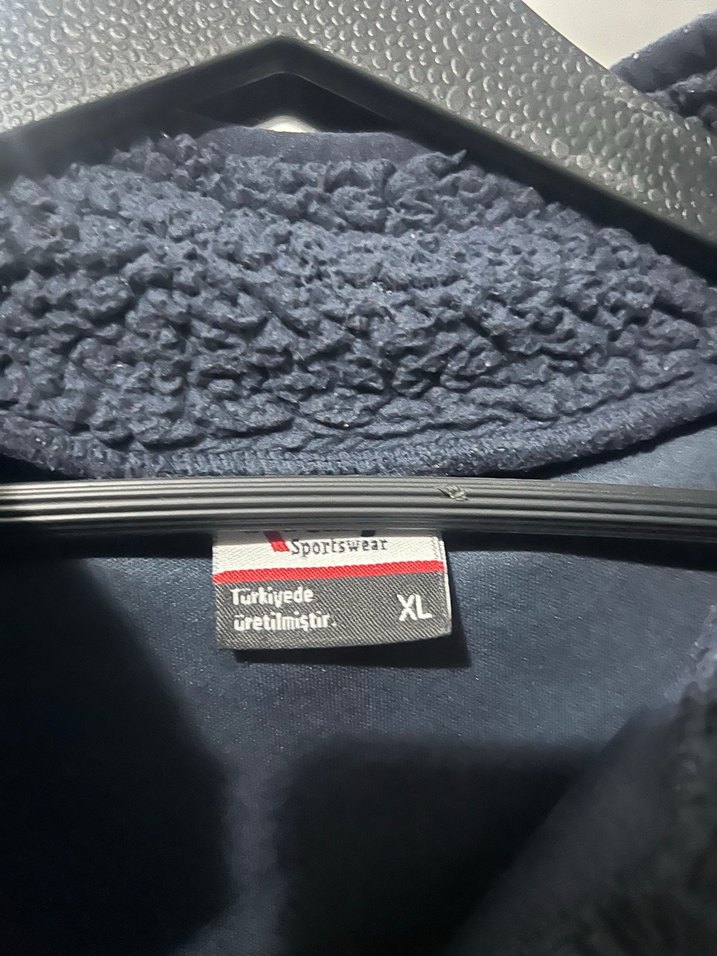 Gri Kadın Peluş Fermuarlı Ceket - Görsel 2