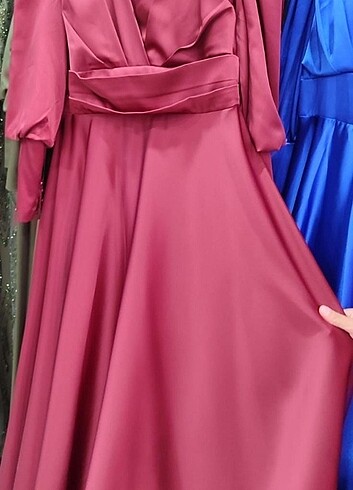 Bordo Saten Abiye