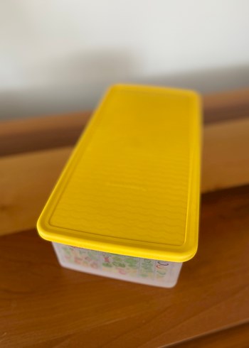 Tupperware Sarı Kapaklı Plastik Saklama Kabı - Görsel 2