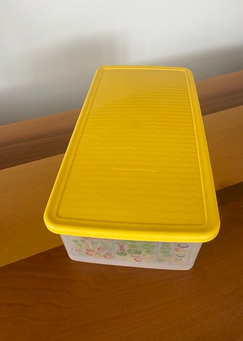 Tupperware Sarı Kapaklı Plastik Saklama Kabı - Görsel 4