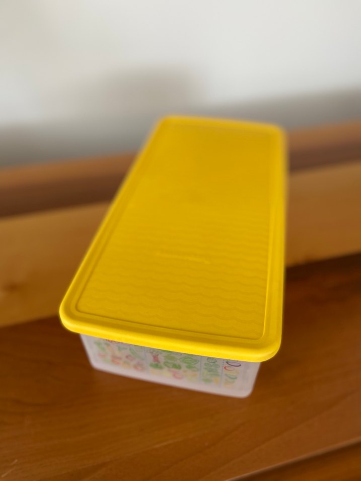 Tupperware Sarı Kapaklı Plastik Saklama Kabı - Görsel 2