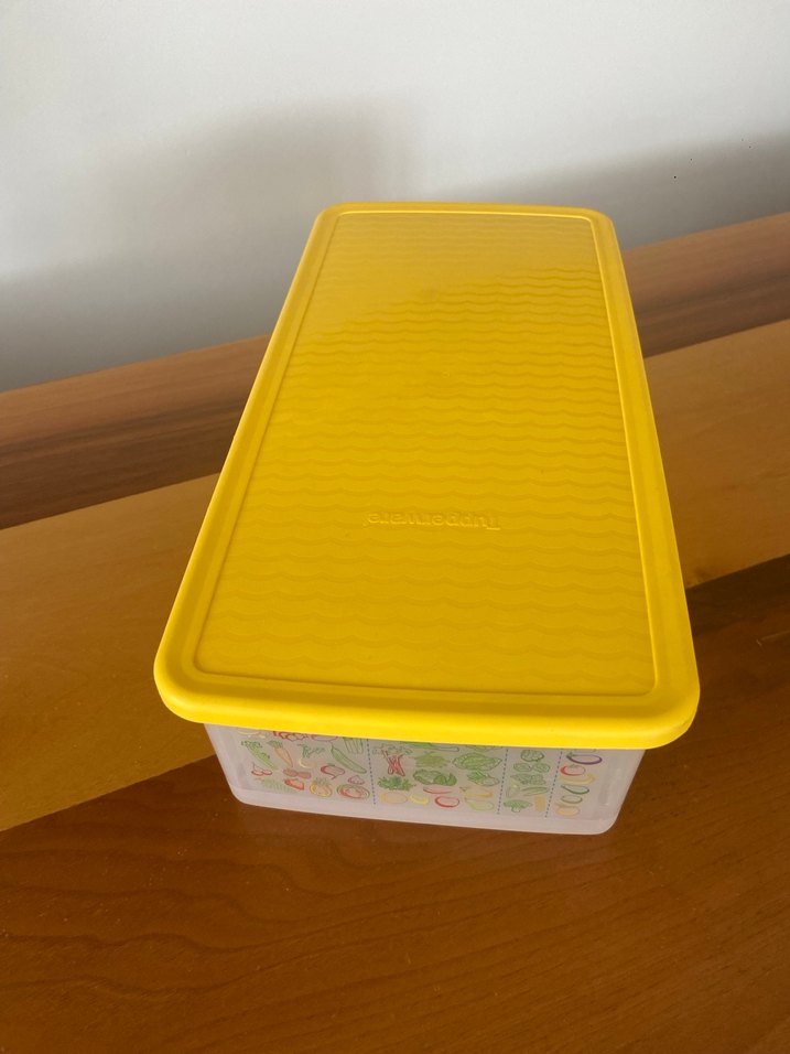 Tupperware Sarı Kapaklı Plastik Saklama Kabı - Görsel 4