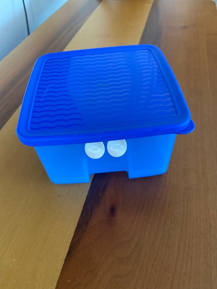 Tupperware Koyu Mavi Plastik Saklama Kabı - Görsel 3