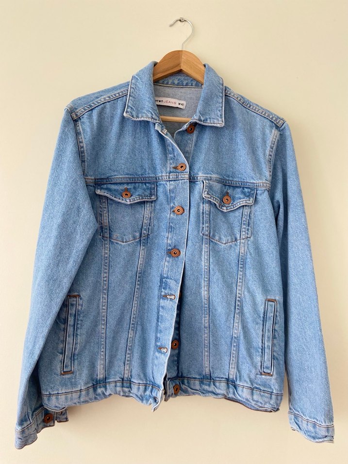 Koton marka Düğmeli Mavi Denim Ceket - Görsel 2