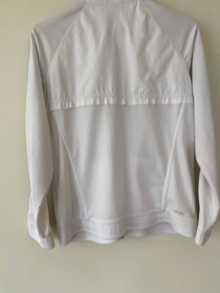 Kadın Beyaz Fermuarlı Spor Ceket - Görsel 3