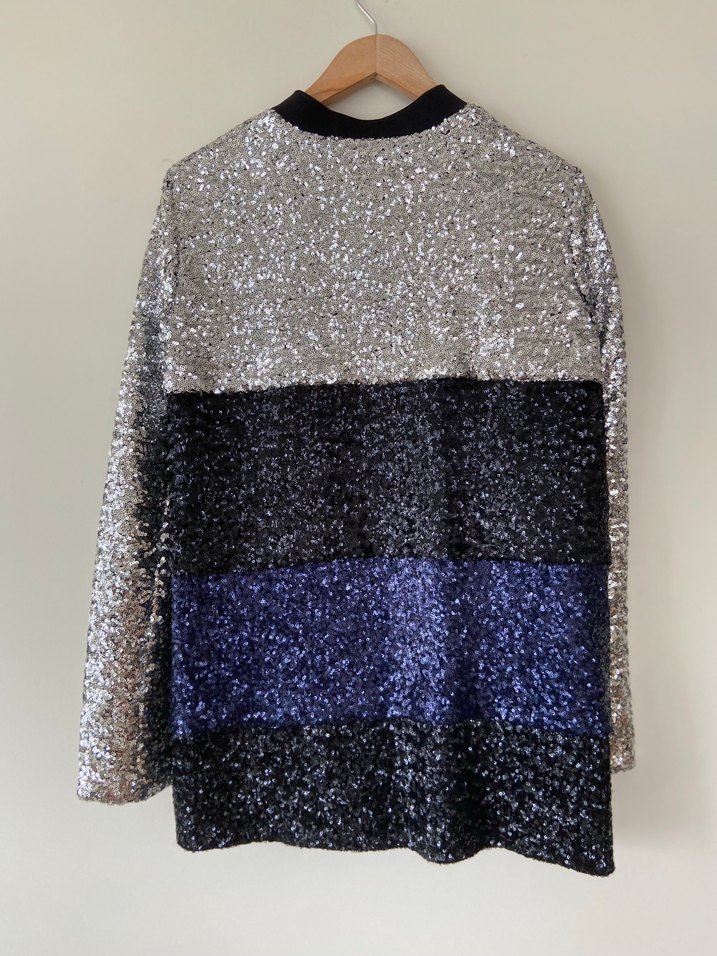 Kadın Payetli Midi Ceket - Görsel 4