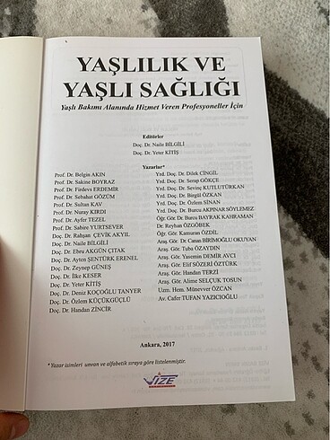  Beden Yaşlılık ve yaşlı sağlığı kitabı