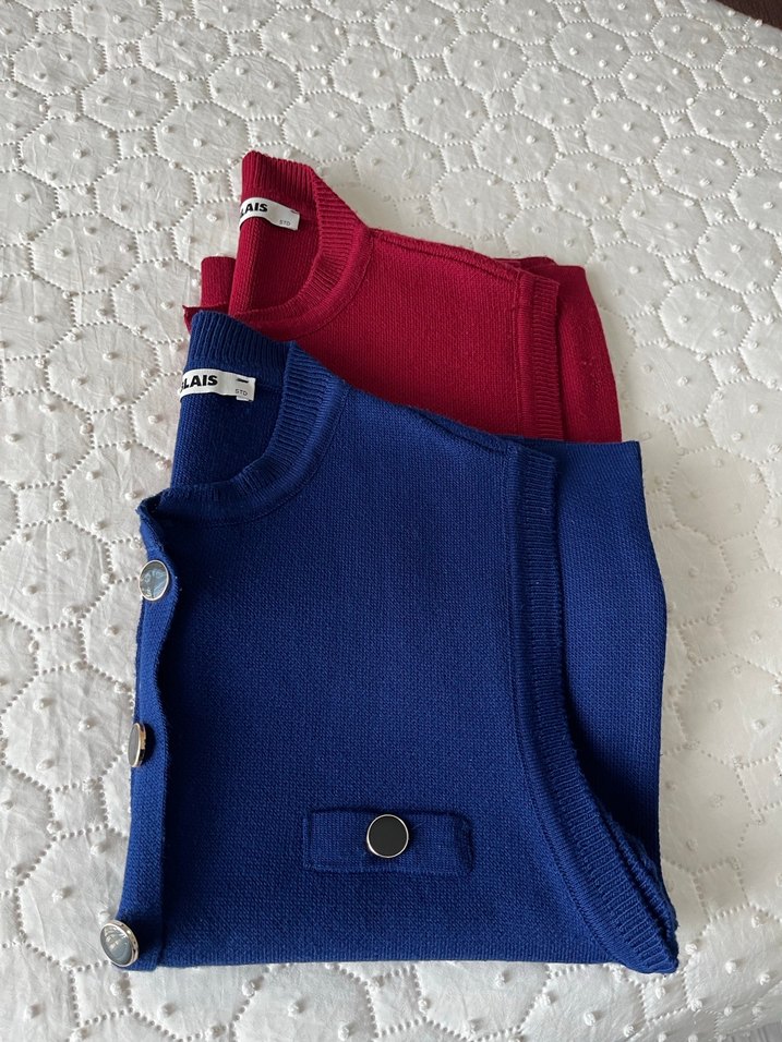 Düğmeli Lacivert Kadın Triko Yelek - Görsel 3