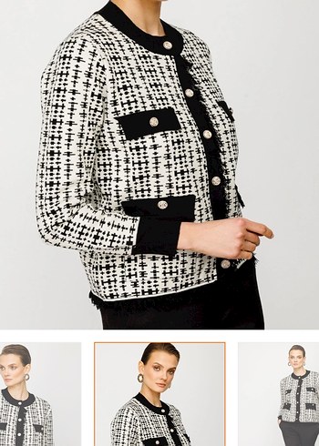 Düğmeli Siyah hırka - Görsel 2