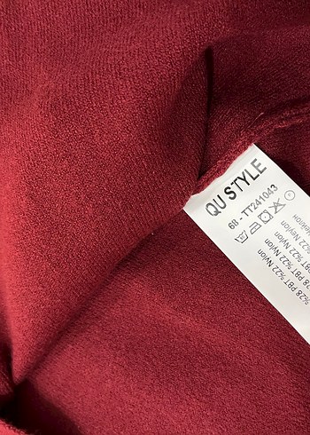 Düğmeli Bordo Kadın Yelek QUSTYL MARKA - Görsel 3