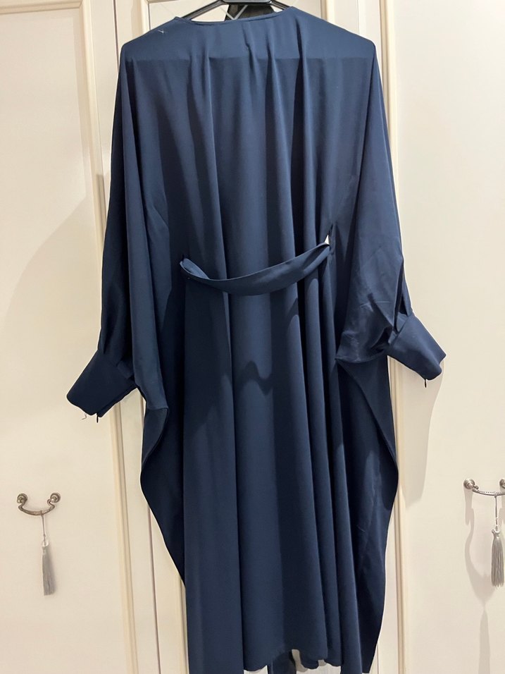 Lacivert özel dikim yarasa kol panço - Görsel 5