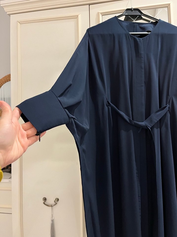 Lacivert özel dikim yarasa kol panço - Görsel 2