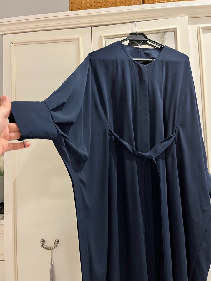 Lacivert özel dikim yarasa kol panço - Görsel 3