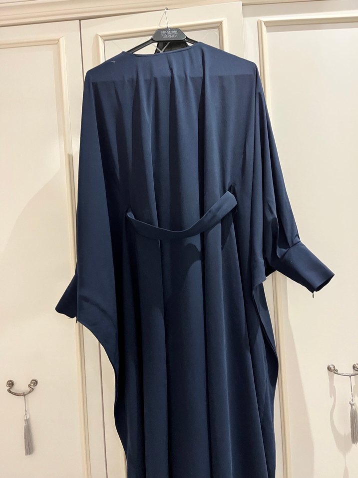 Lacivert özel dikim yarasa kol panço - Görsel 4