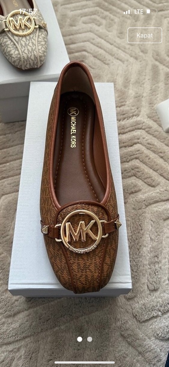 Kahverengi Tokalı Blok Topuklu Kadın Babet - Görsel 3