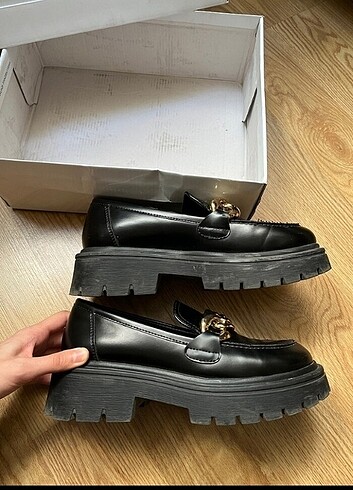38 Beden siyah Renk Loafer siyah
