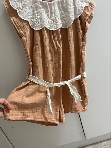 24-36 Ay Beden Kız çocuk keten tulum