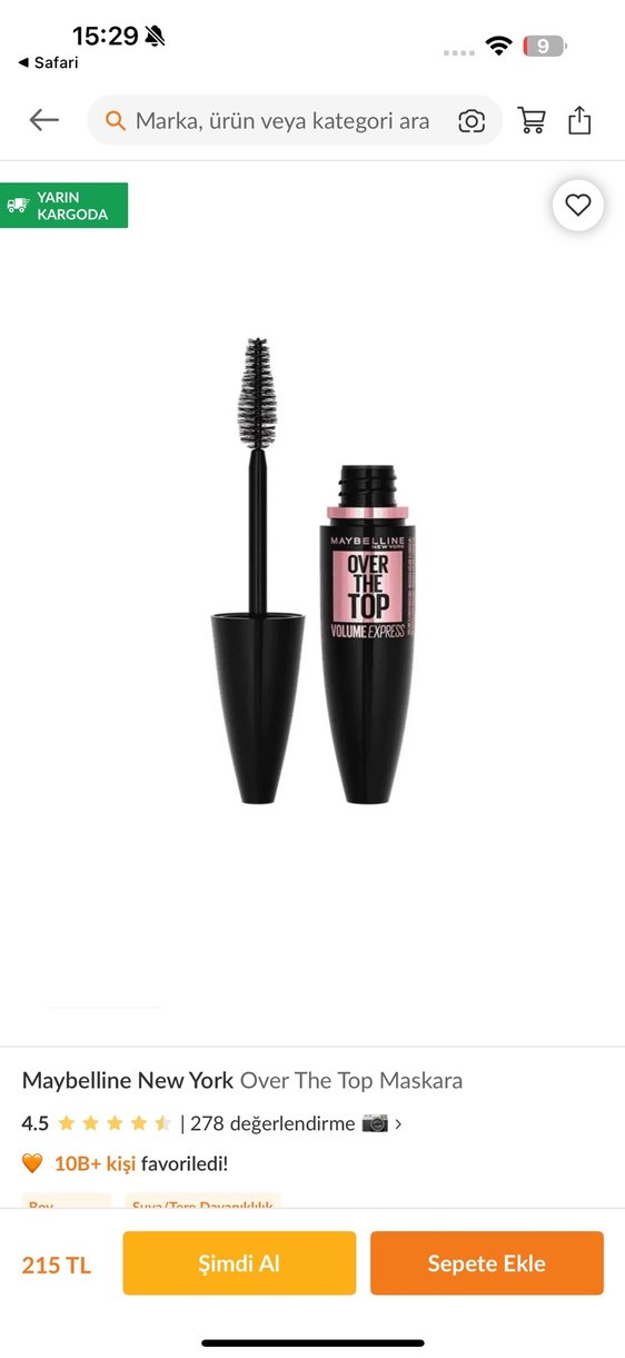 Maybelline Over The Top Maskara - Görsel 2