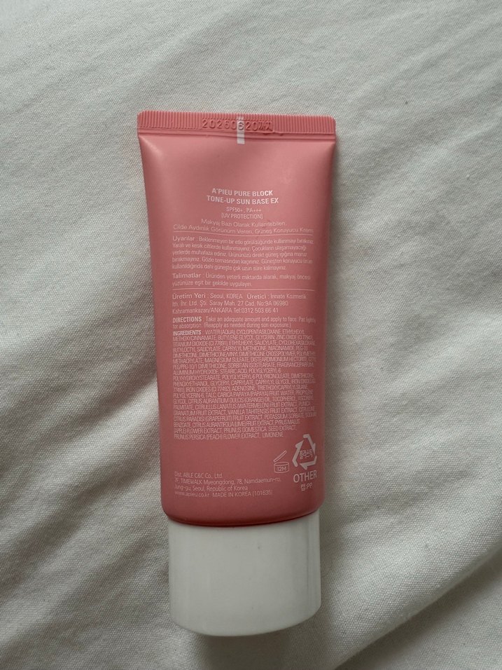 Alpieu Pure Block Ton-Up Güneş Kremi SPF 50+ - Görsel 2