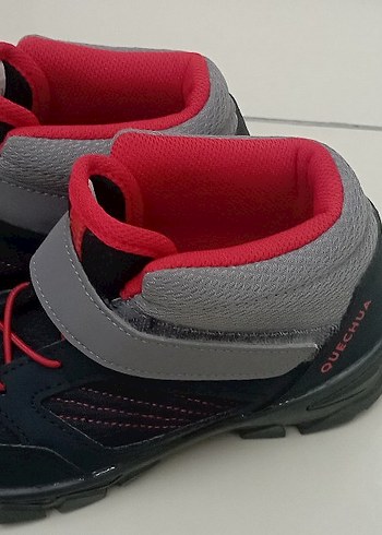 Decathlon Erkek Çocuk Gri-Kırmızı Botlar Velcro